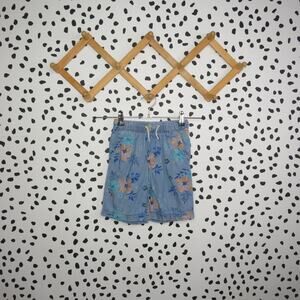 Oshkosh Chambray Tropical Hawaiian Floral Boys Shorts